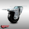 Service Caster 3 Inch SS Hard Rubber Wheel Swivel Top Plate Caster with Total Lock Brake SCC SCC-SSTTL20S314-HRS